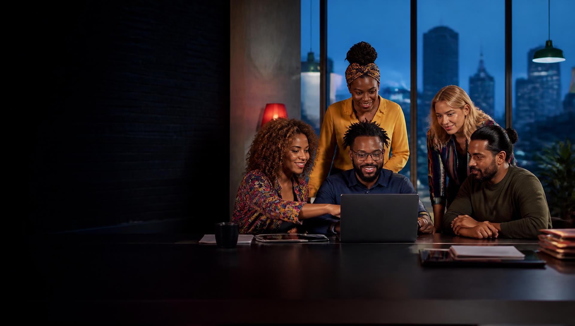 South African business owners collaborating on a website